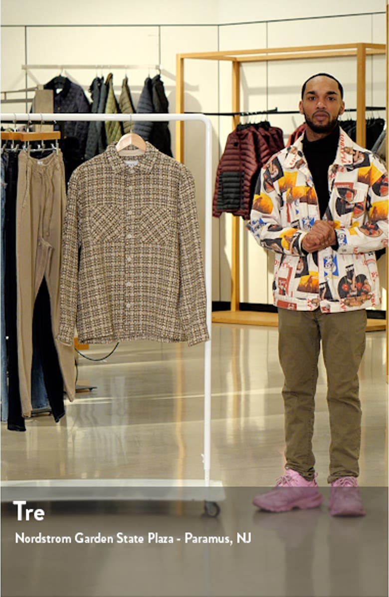 Whiting Mercer Check Button-Up Overshirt, sales video thumbnail