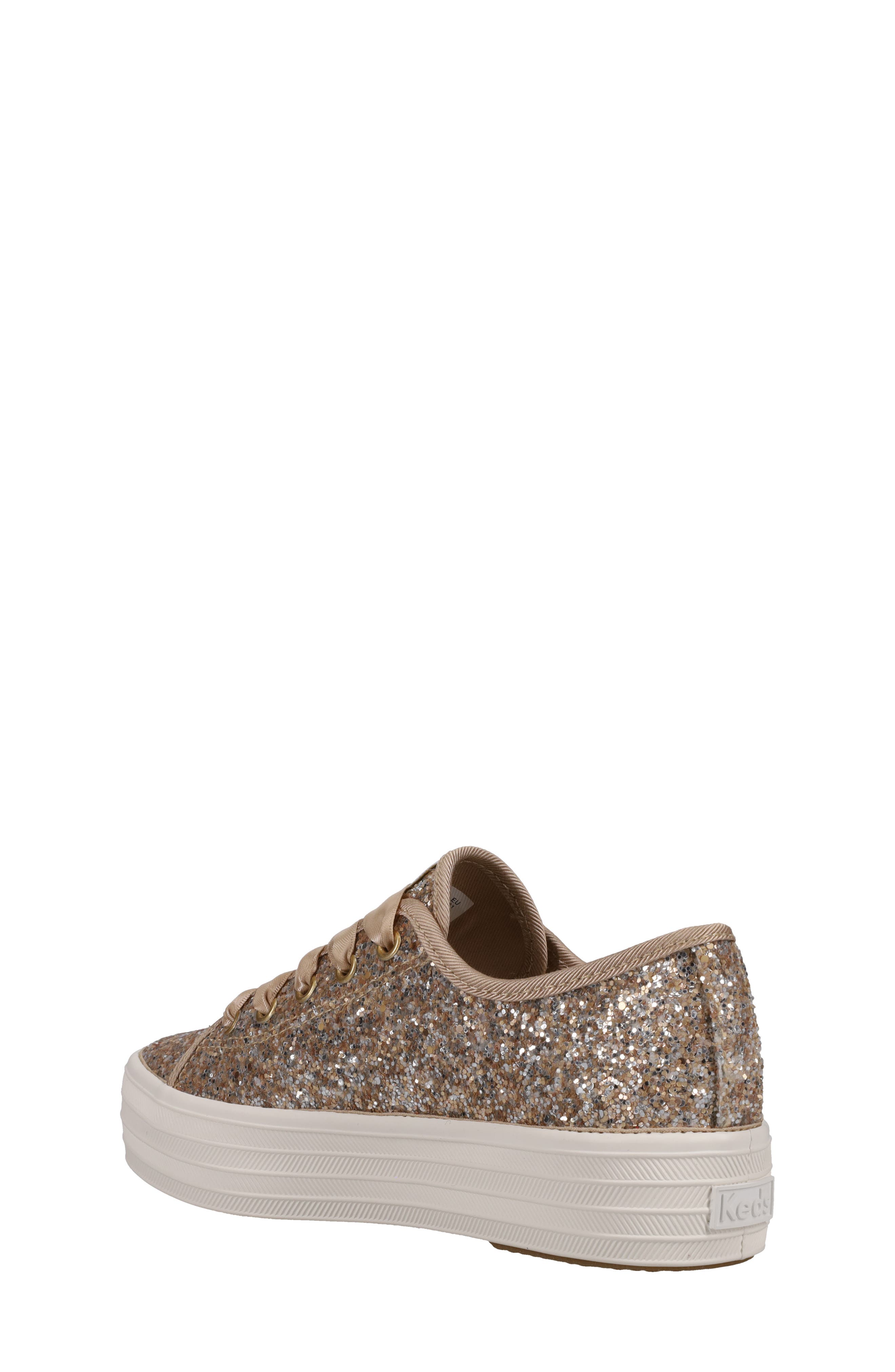 Keds<sup>®</sup> Kids' Triple Up Glitter Celebration Platform Sneaker, Alternate, color, 