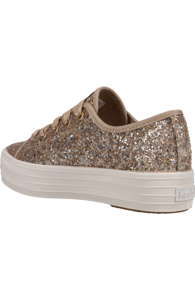 Keds<sup>®</sup> Kids' Triple Up Glitter Celebration Platform Sneaker, Alternate, color,