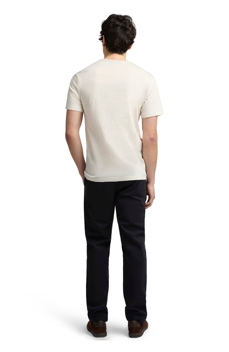 Onia Stretch Linen Crewneck Short Sleeve Tee, Alternate, color, Bone