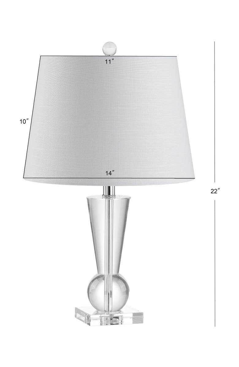 JONATHAN Y Wynne 22" Crystal LED Table Lamp, Clear, Alternate, color, Clear