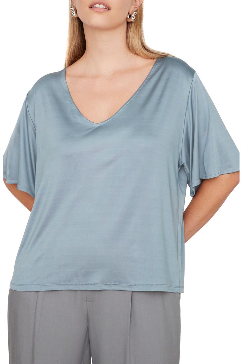 Flutter Sleeve Knit Top, Main, color, 407LAK-LAKE