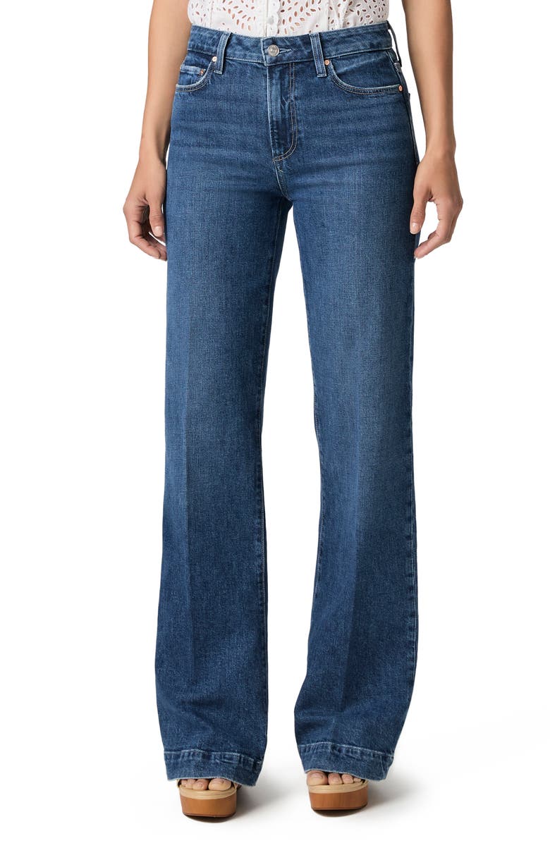 PAIGE Leenah High Waist Wide Leg Jeans, Main, color, Sound Check