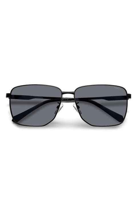 62mm Polarized Oversize Square Sunglasses