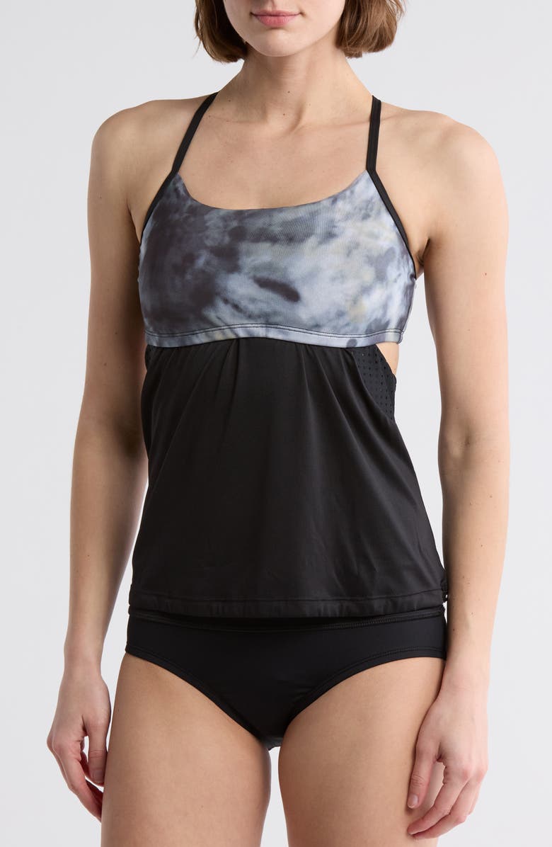 Nike Layered Tankini Bikini Top, Main, color, 