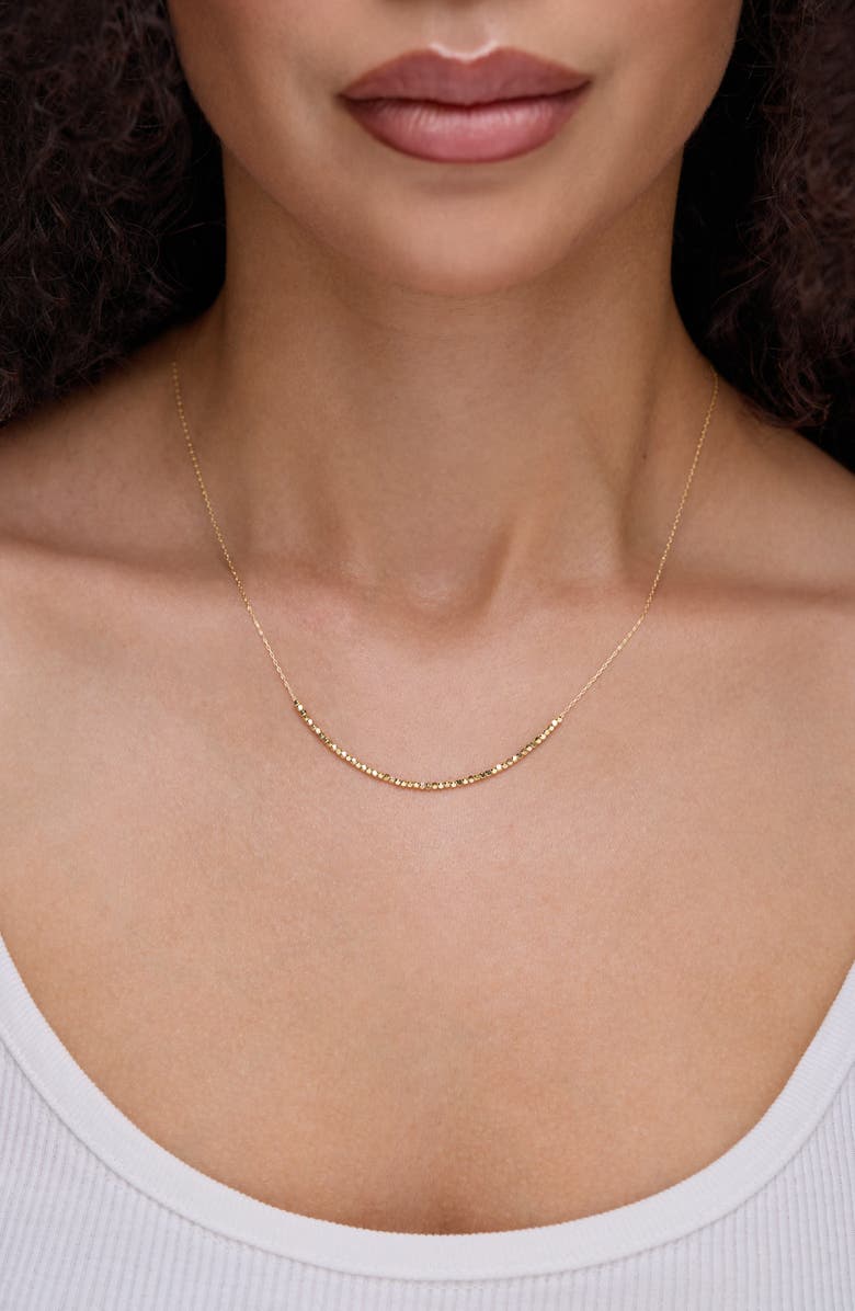 Bony Levy 14K Gold Beaded Chain Necklace, Alternate, color, 14K Yellow Gold