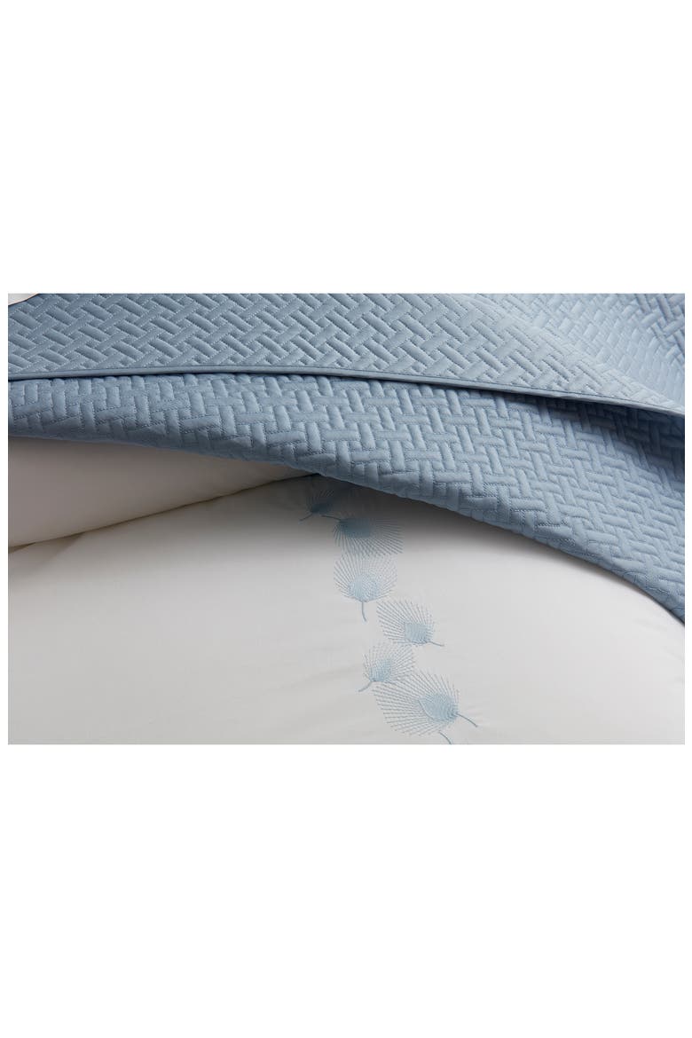 Feather Embroidered Duvet Cover, Alternate, color, CHAMPAGNE