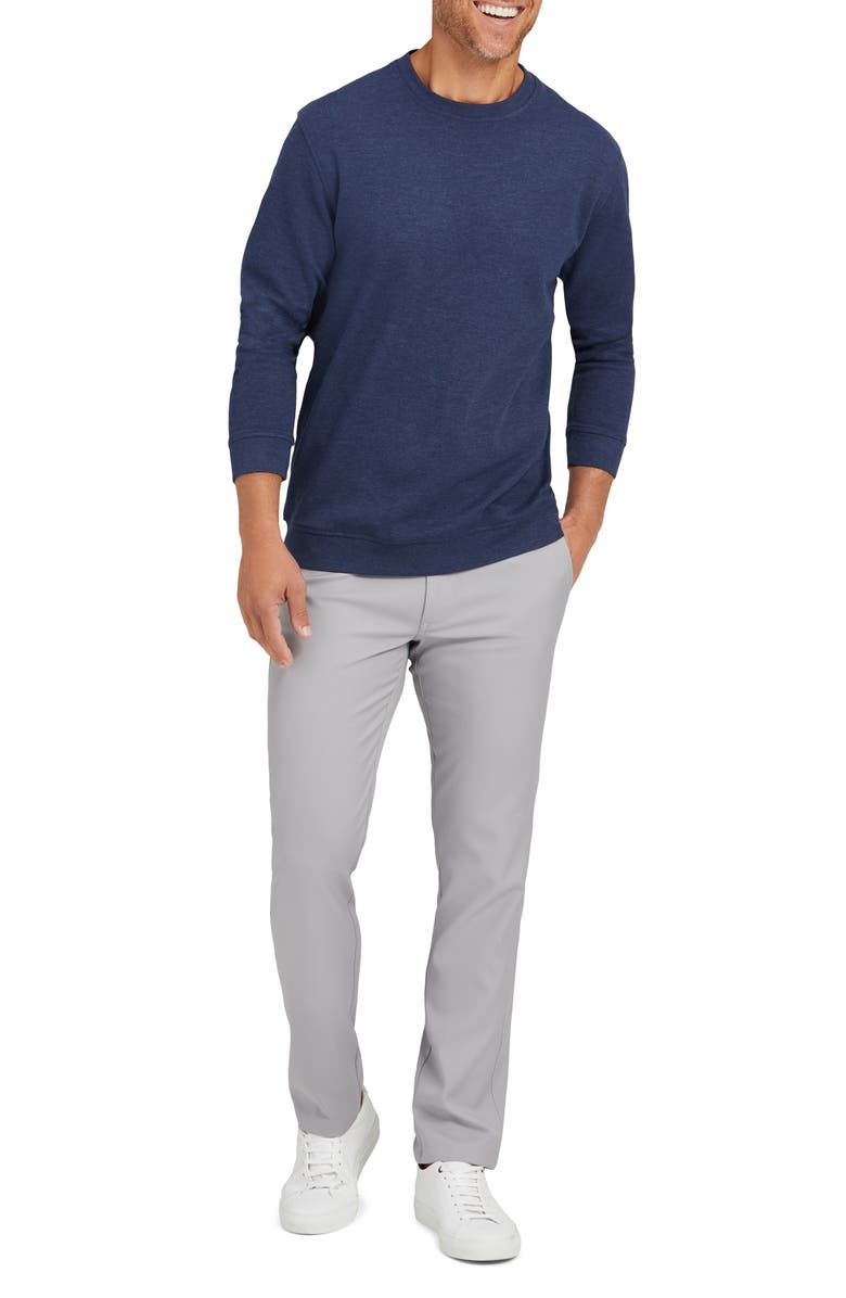 Mizzen+Main Fairway Trim Fit Cotton Blend Long Sleeve Crewneck Sweatshirt, Alternate, color,