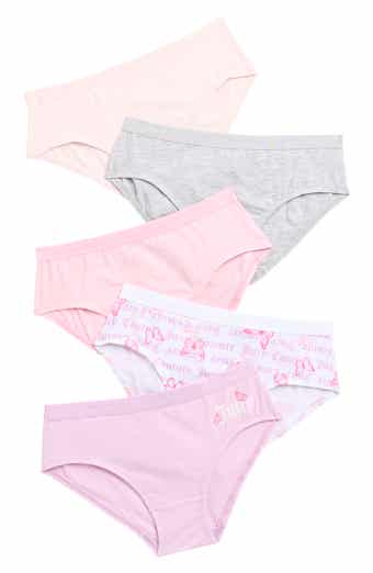 Juicy Couture Kids' 5-Pack Stretch Cotton Bikinis