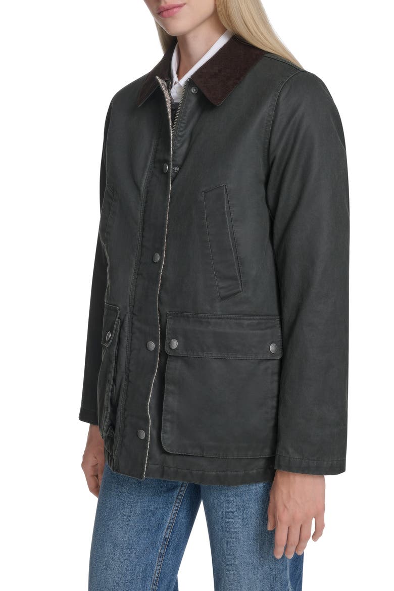 Coated Hunter Jacket, Alternate, color, ARMY GREEN