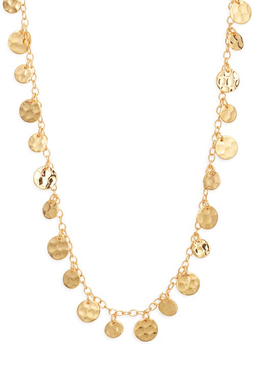 Nest Jewelry Hammered Disc Necklace In Gold