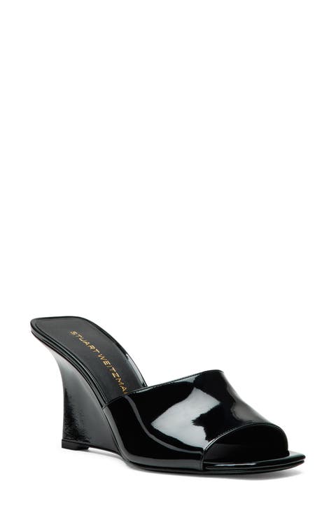 Vinnie 85 Patent Leather Wedge Mule (Women)