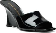 Stuart Weitzman Vinnie 85 Patent Leather Wedge Mule