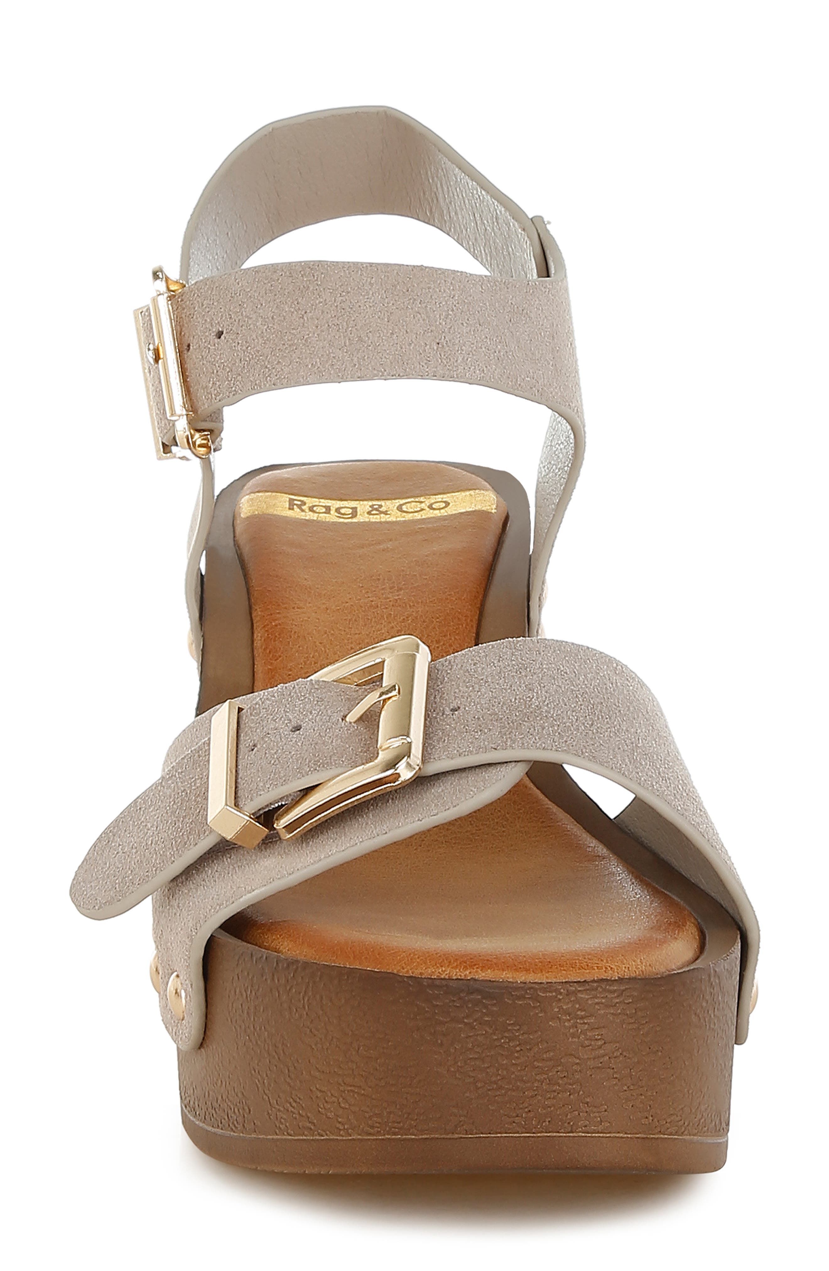 Rag & Co Lhasa Platform Sandal, Alternate, color, Beige