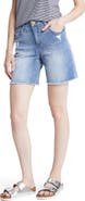 Wit & Wisdom Frayed High Waist Denim Shorts