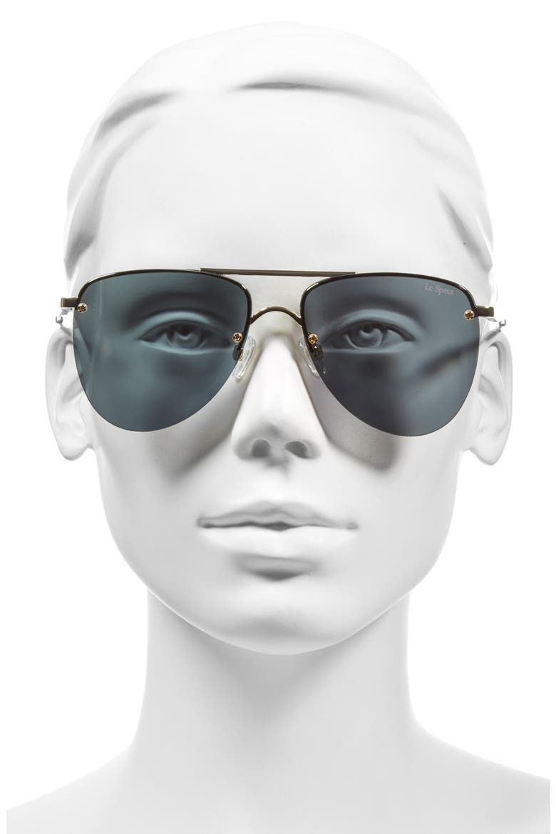 The Prince 57mm Aviator Sunglasses, Alternate, color, GOLD/ BLUSH