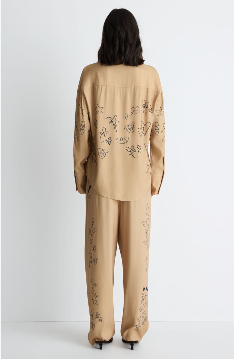 Romy Jakey Shirt, Alternate, color, Tan Print