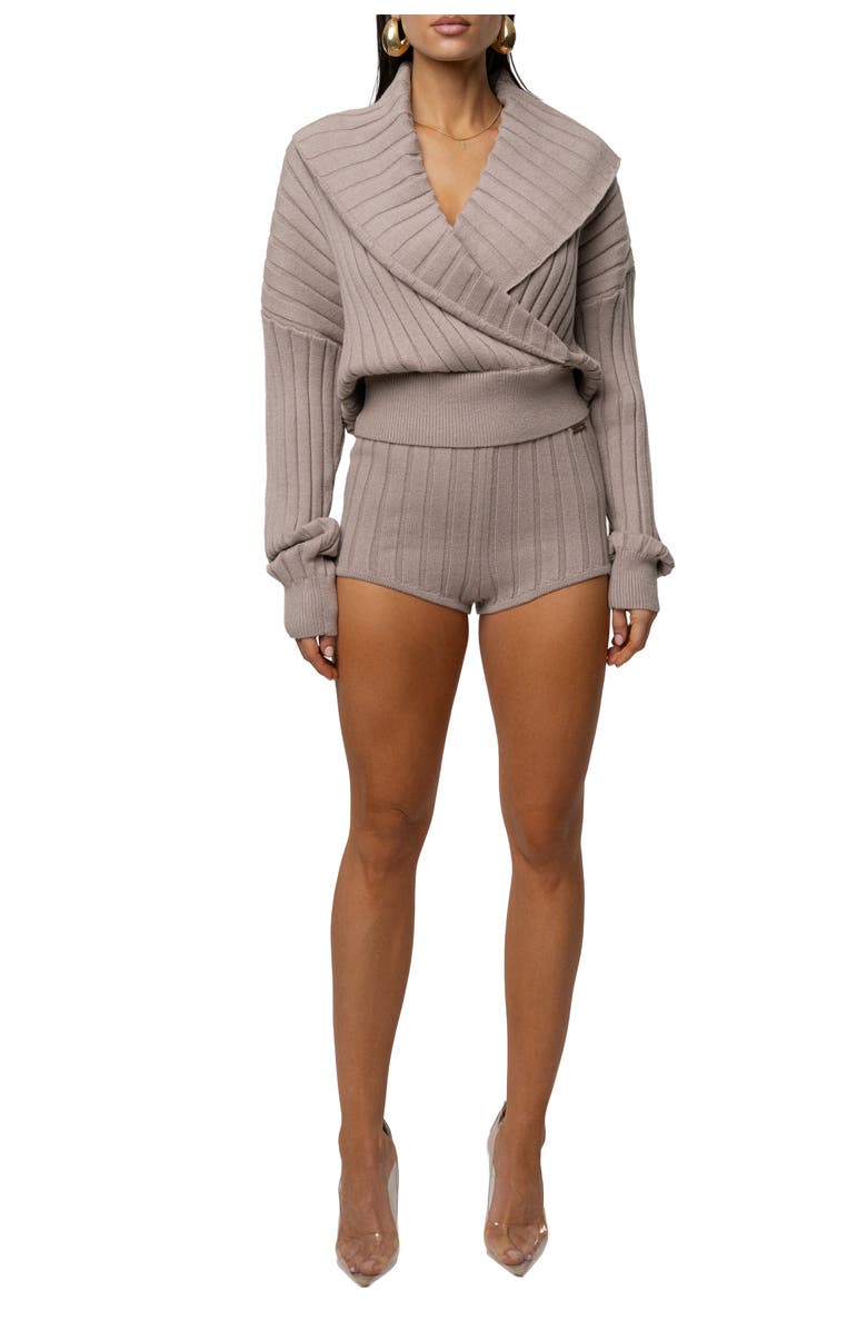 JLUXLABEL Ease Forward Knit Top, Alternate, color, Taupe