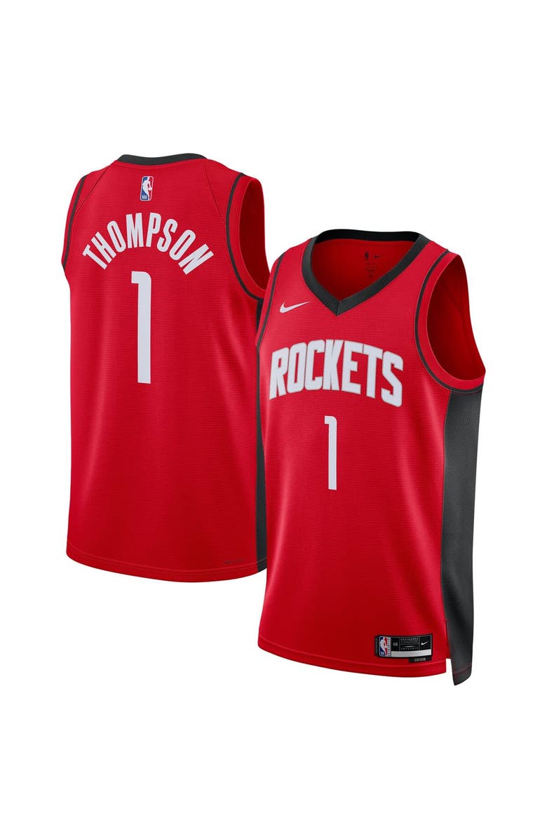Nike Unisex Nike Amen Thompson Red Houston Rockets Swingman Player Jersey - Icon Edition, Main, color, Red