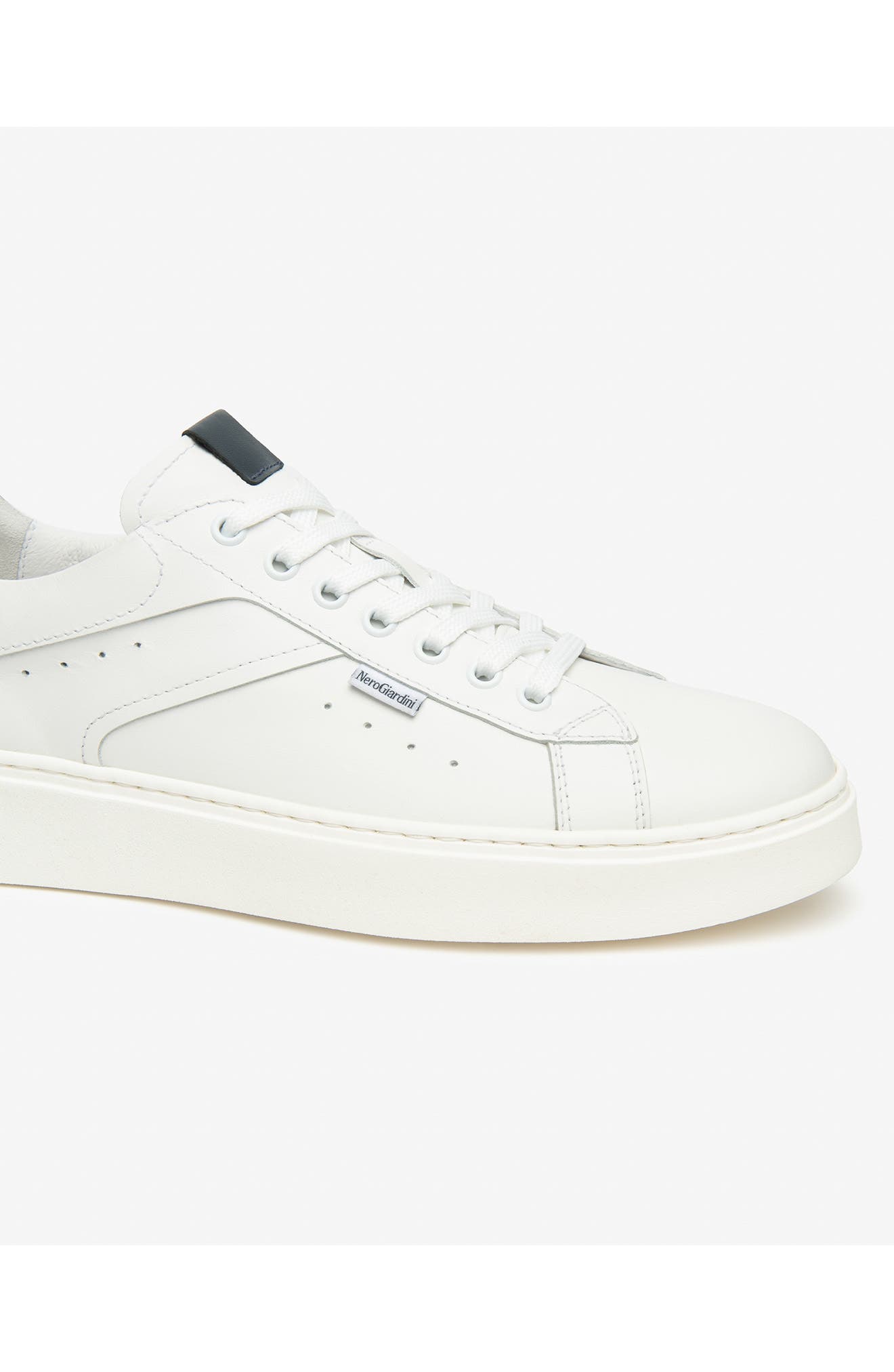 NeroGiardini Low Top Sneaker, Alternate, color, White