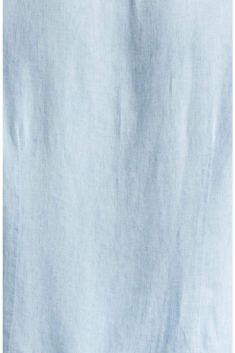 Lyocell & Linen Button-Up Shirt, Alternate, color, 08 DENIM