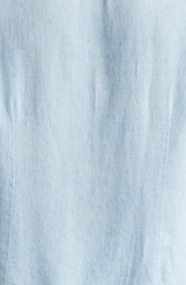 Eleventy Lyocell & Linen Button-Up Shirt, Alternate, color, 08 Denim