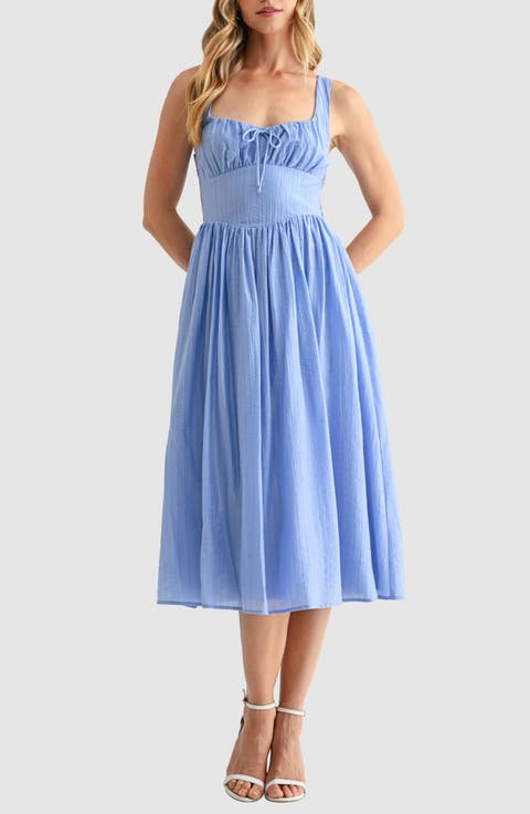 Set-In Waist Midi Dress