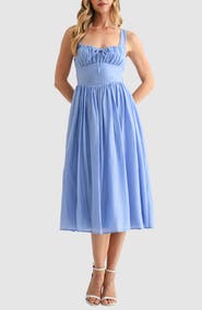 All in Favor Set-In Waist Midi Dress