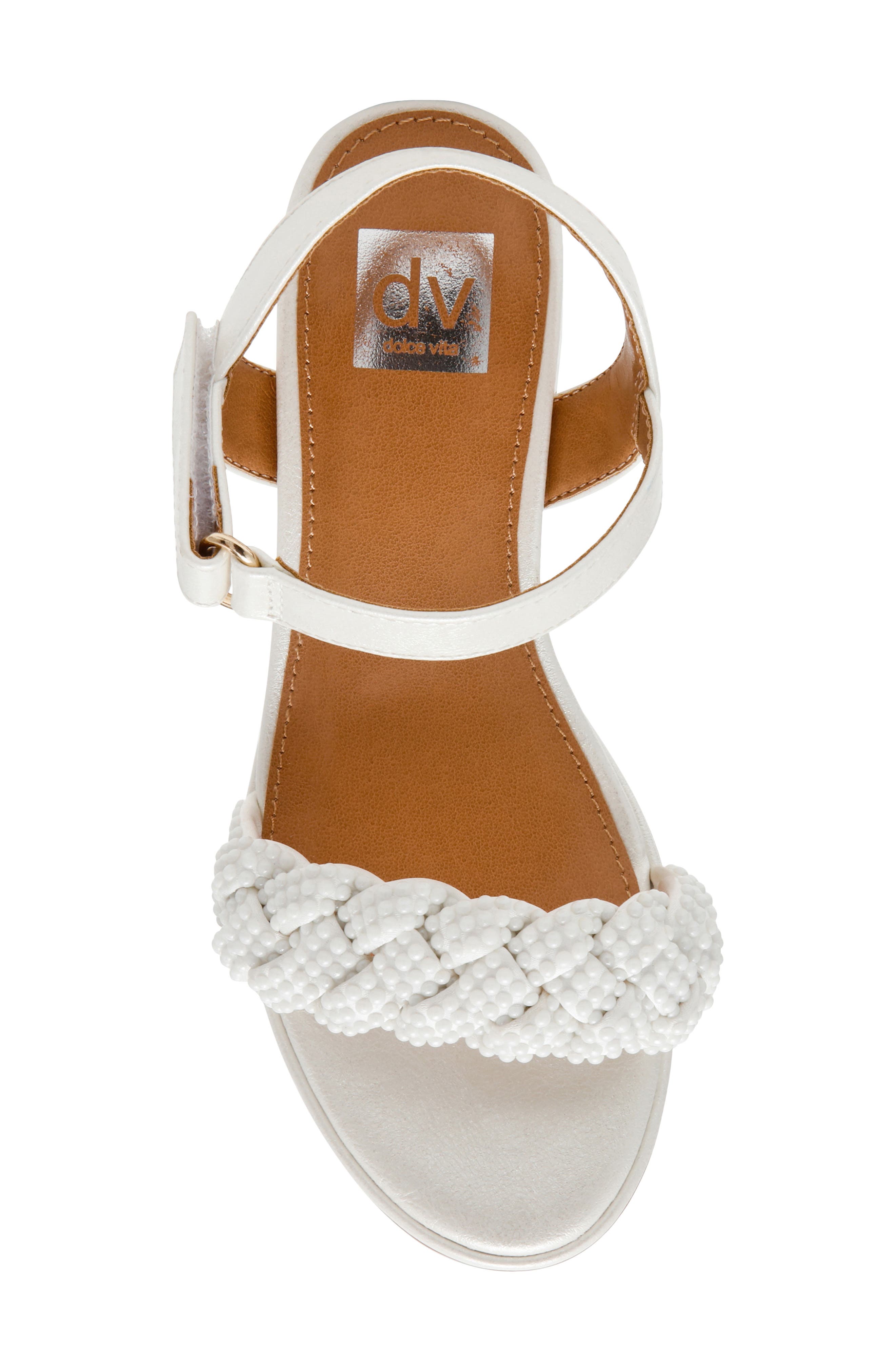 Kids' Sunnee Faux Leather Sandal, Alternate, color, WHITE