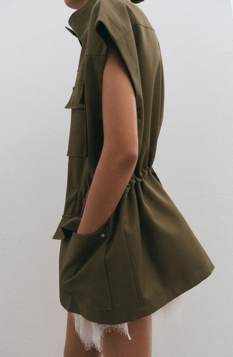 MANGO High Neck Pocket Cotton Vest, Alternate, color, 