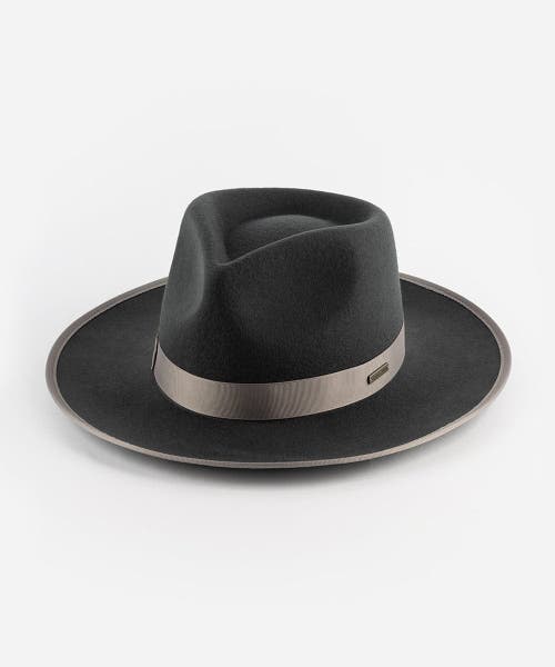 Gigi Pip Monroe Rancher Wool Fedora Hat In Dark Grey