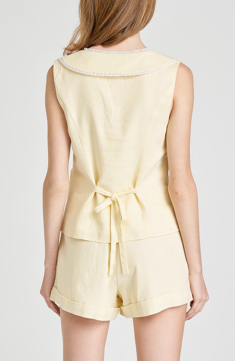 x Styled by COCO! Allie Lace Detail Linen Blend Top