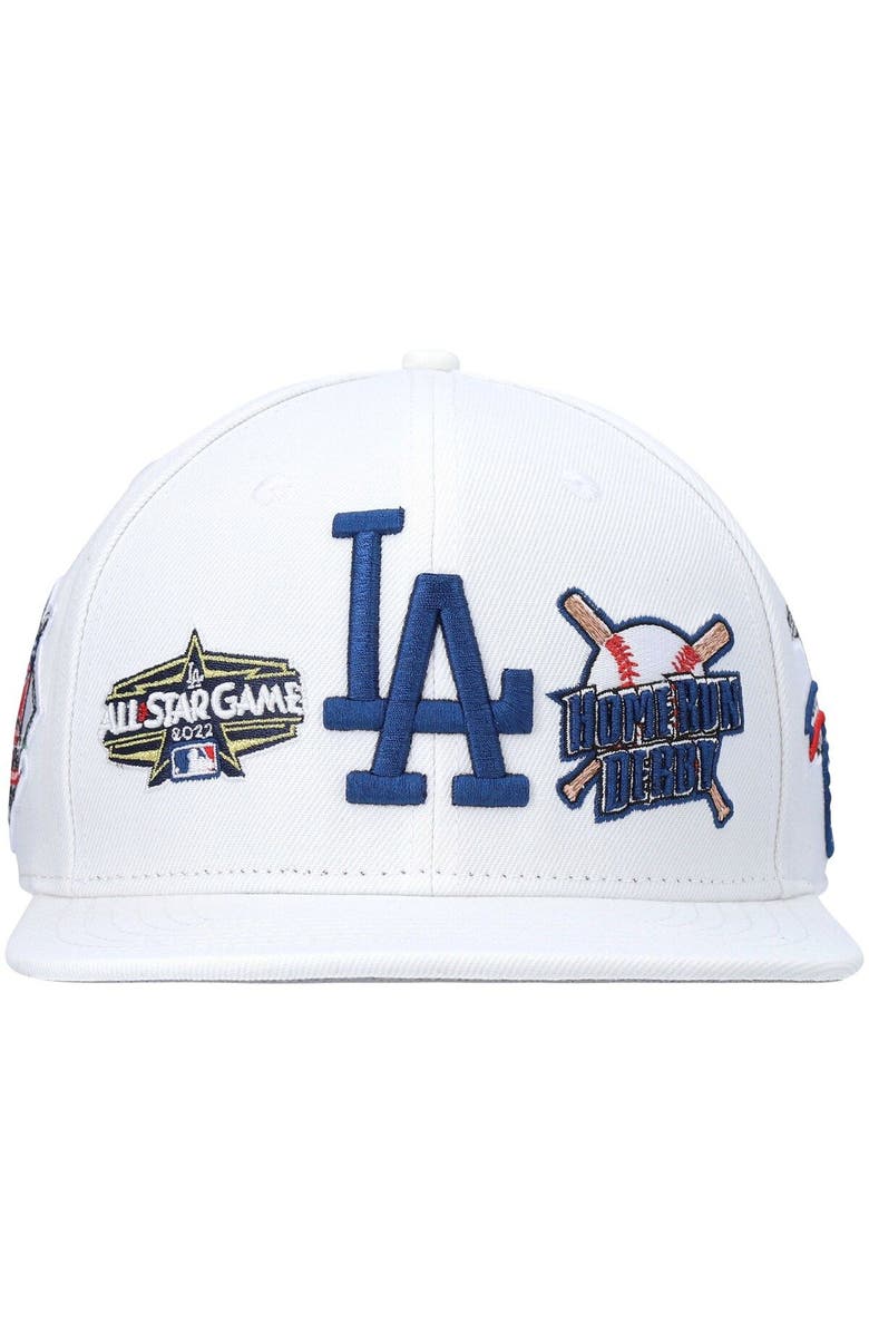 PRO STANDARD Men's Pro Standard White Los Angeles Dodgers All-Star Multi Hit Wool Snapback Hat, Alternate, color,