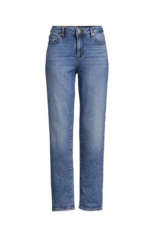 Lands' End Soft Denim Mid Rise Boyfriend Jeans In Beau Blue