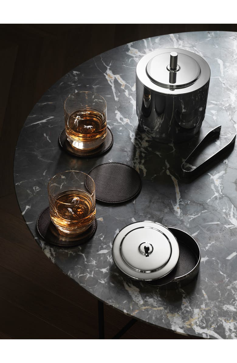 Georg Jensen Manhattan Ice Bucket with Tongs, Alternate, color, Stainless Steel