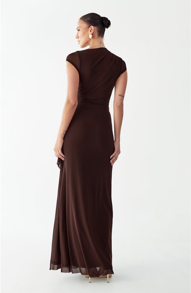 BWLDR Howard Maxi Dress, Alternate, color, Chocolate