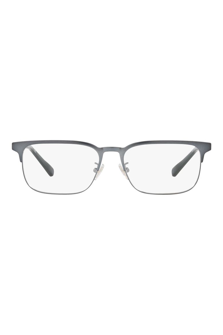 56mm Rectangular Optical Glasses, Main, color, MATTE SLATE / DEMO LENS