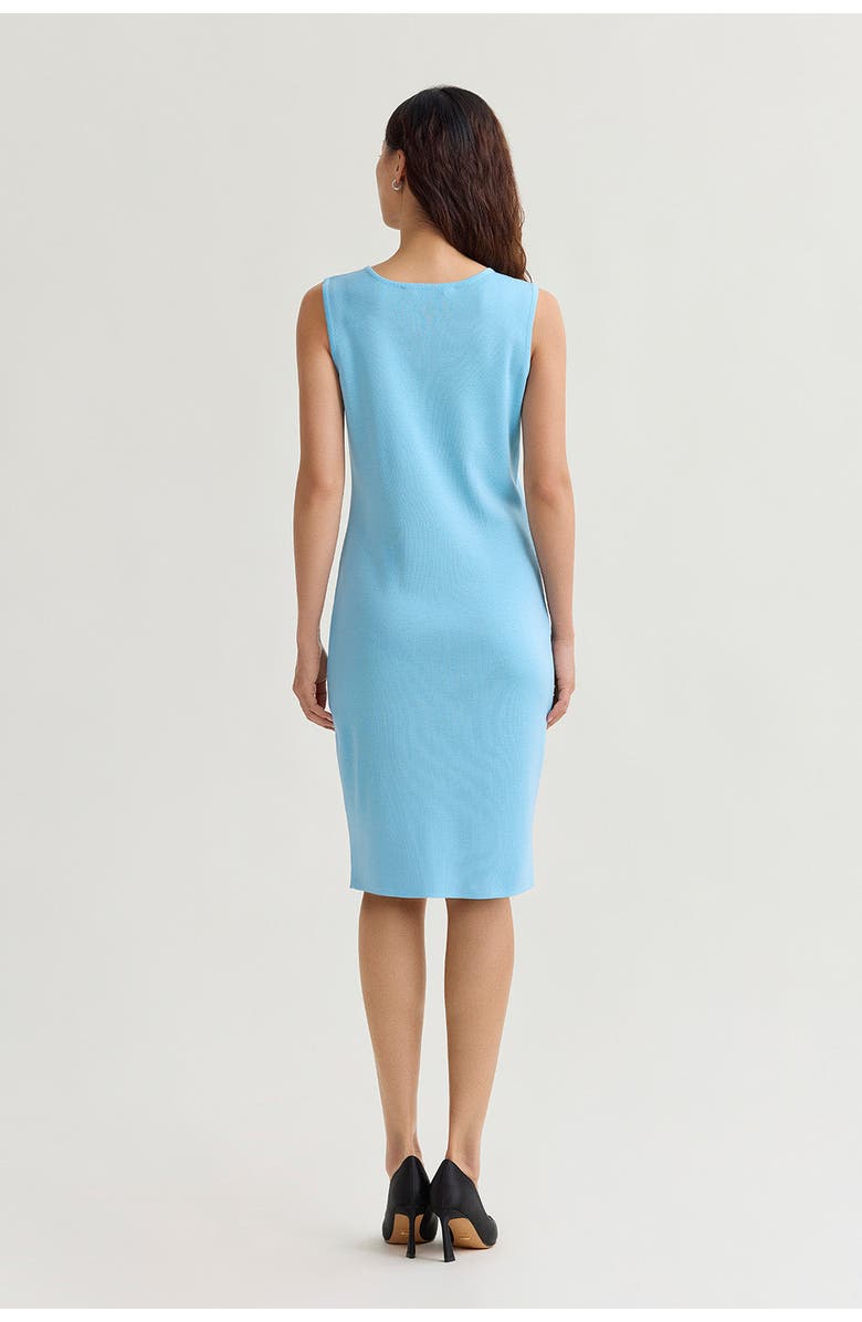 Ming Wang Sleeveless Sheath Knit Dress, Alternate, color, Serene