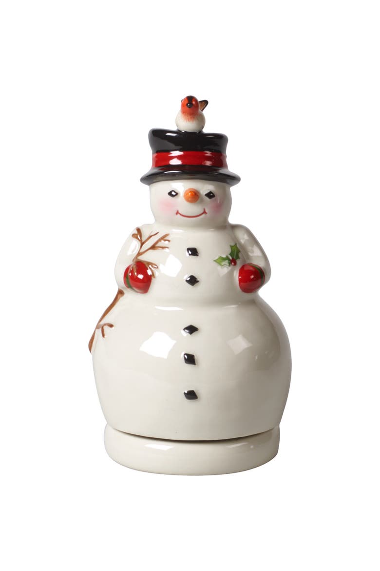 Nostalgic Melody Turning Snowman Music Figurine, Main, color, Multi