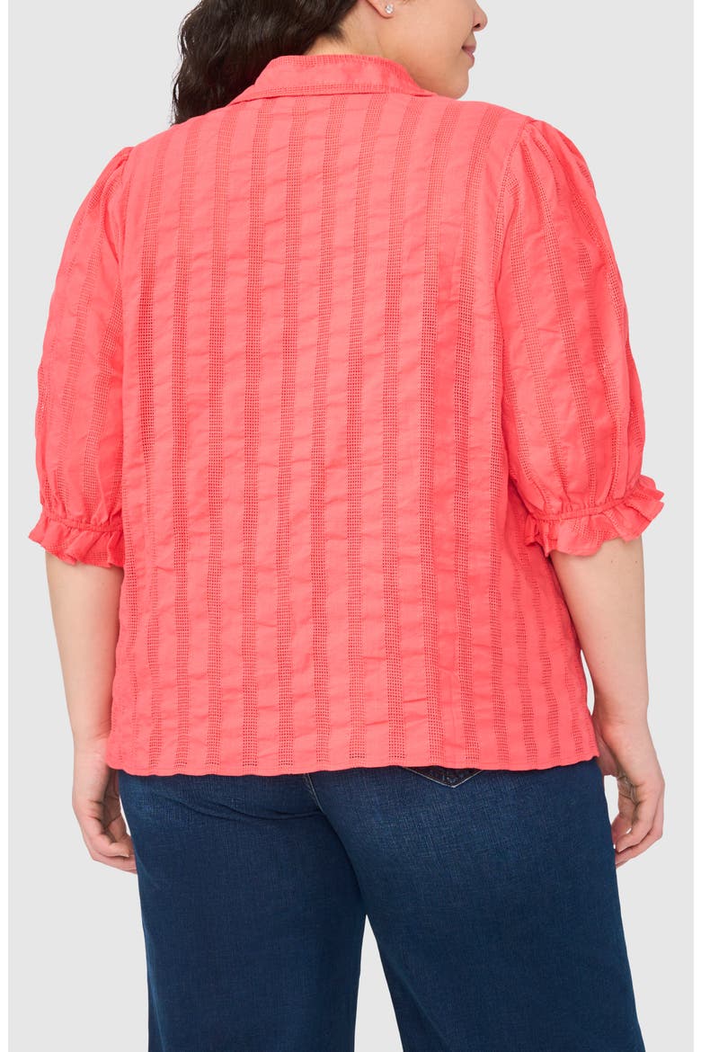 Puff Sleeve Cotton Top, Alternate, color, CALYPSO CORAL