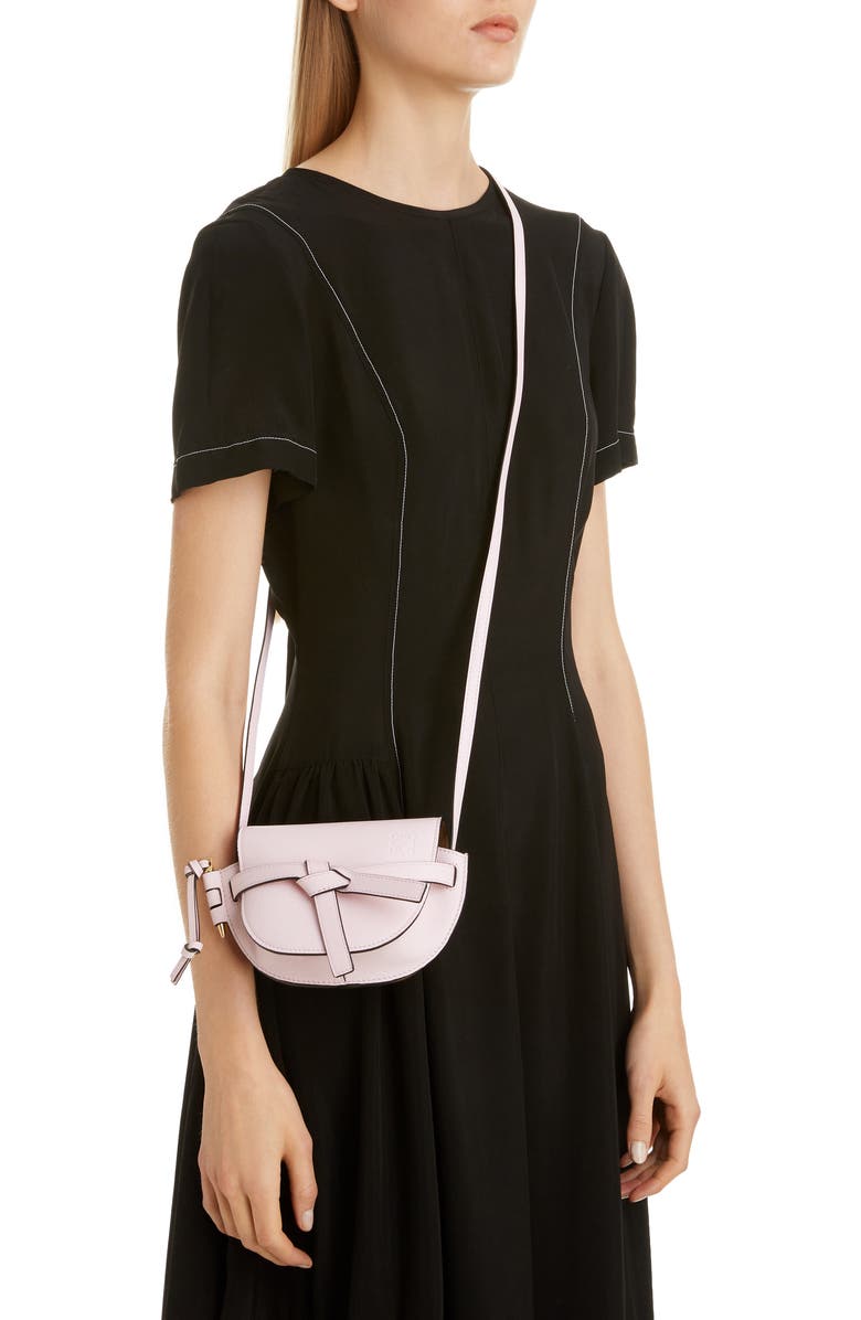 Loewe Mini Gate Leather Crossbody Bag, Alternate, color,