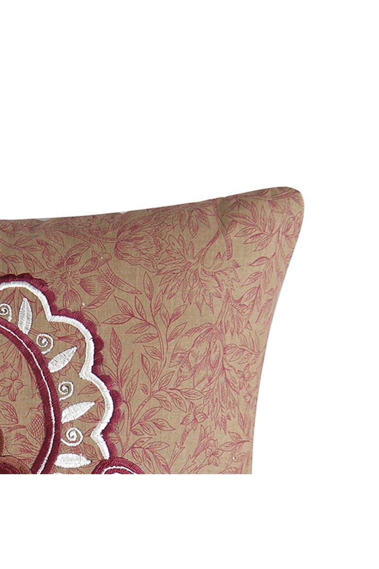 Avanni Quilted Throw Pillow, 16" x 16", Alternate, color, Brown