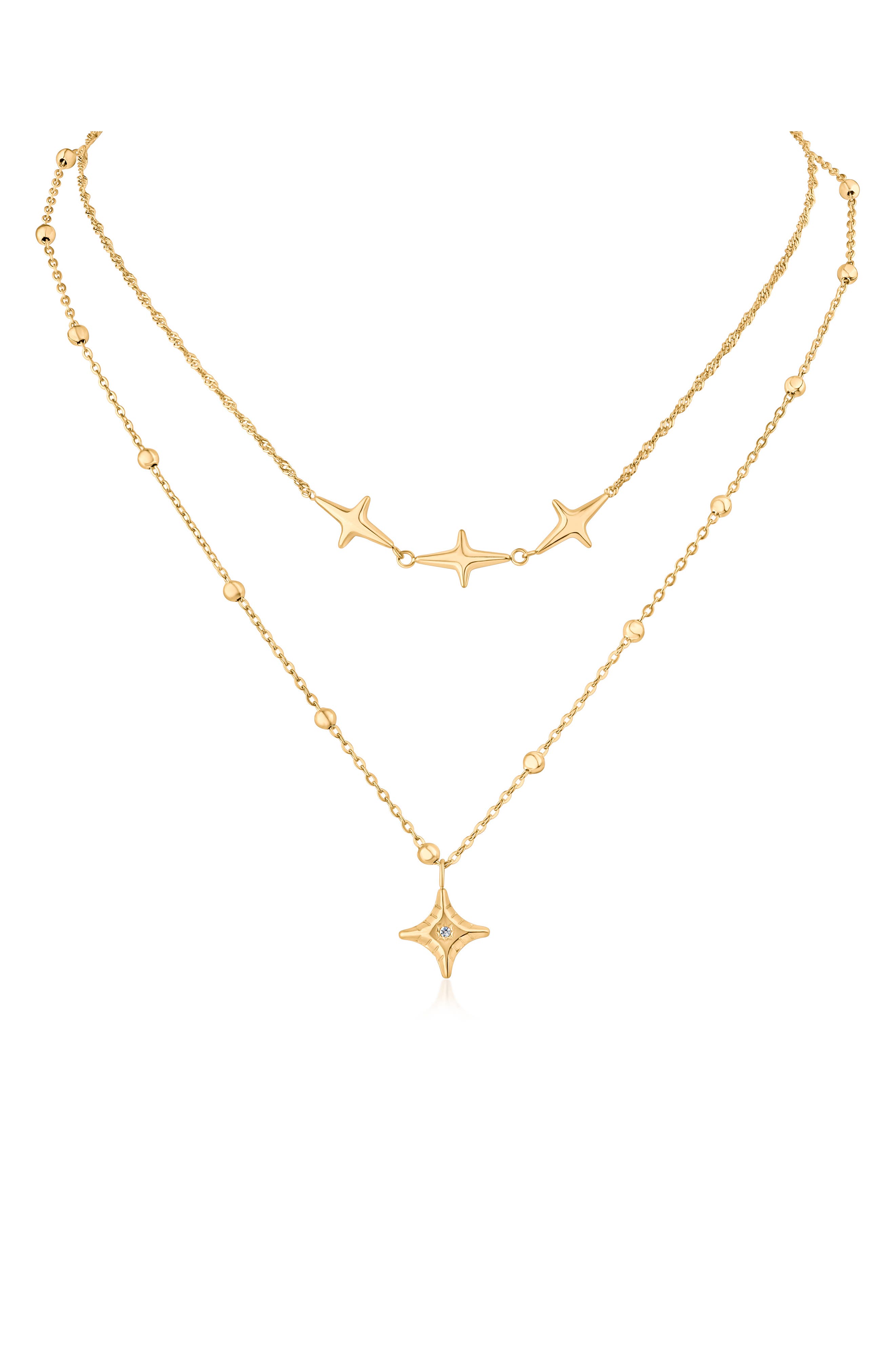 Celestial Layered Pendant Necklace