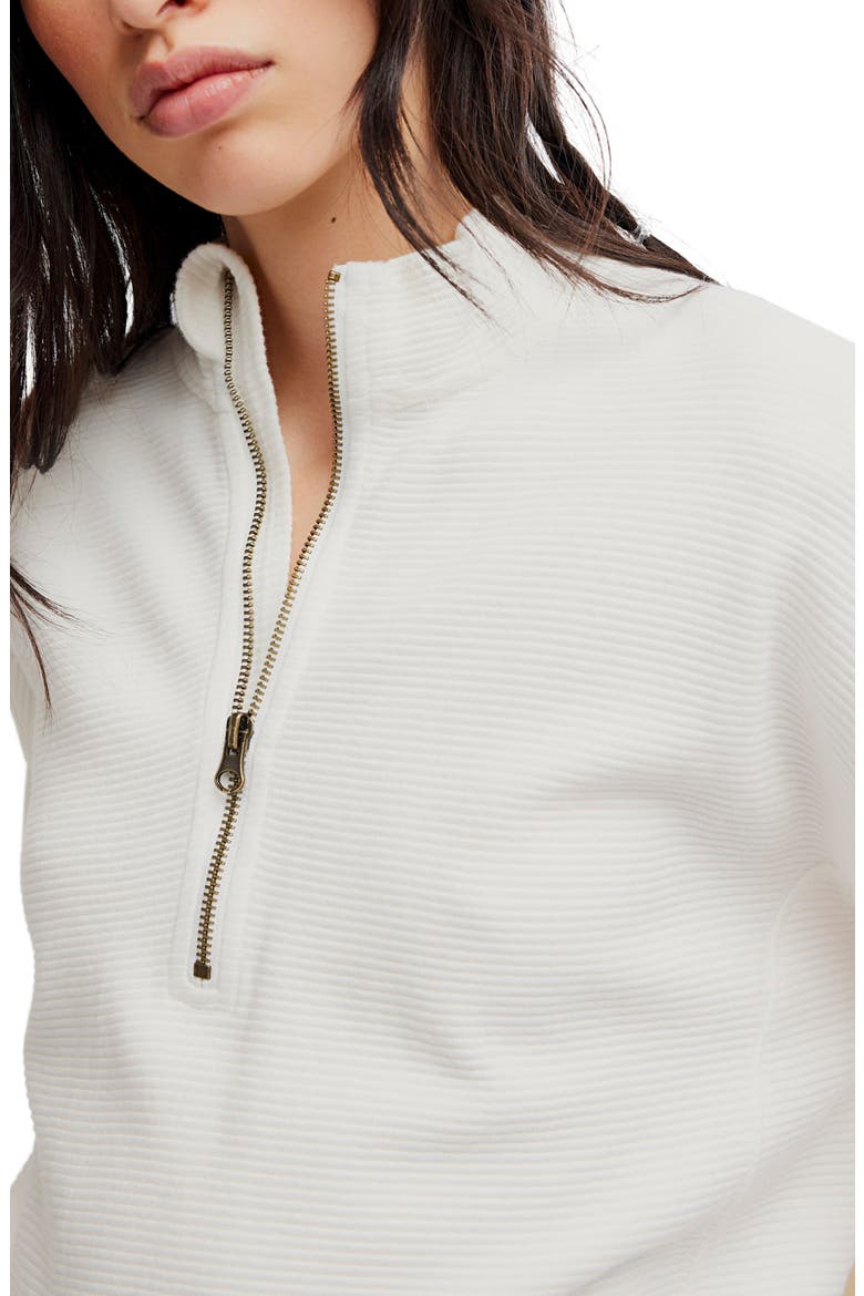 We The Free Celeste Quarter-Zip Pullover, Alternate, color, CLEAN IVORY