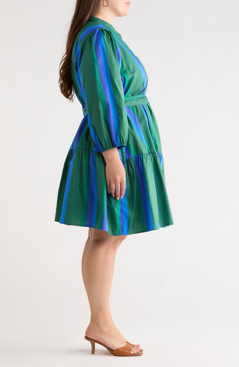 SUGARLIPS Dolary Stripe Tie Waist Dress, Alternate, color, Emerald-Blues