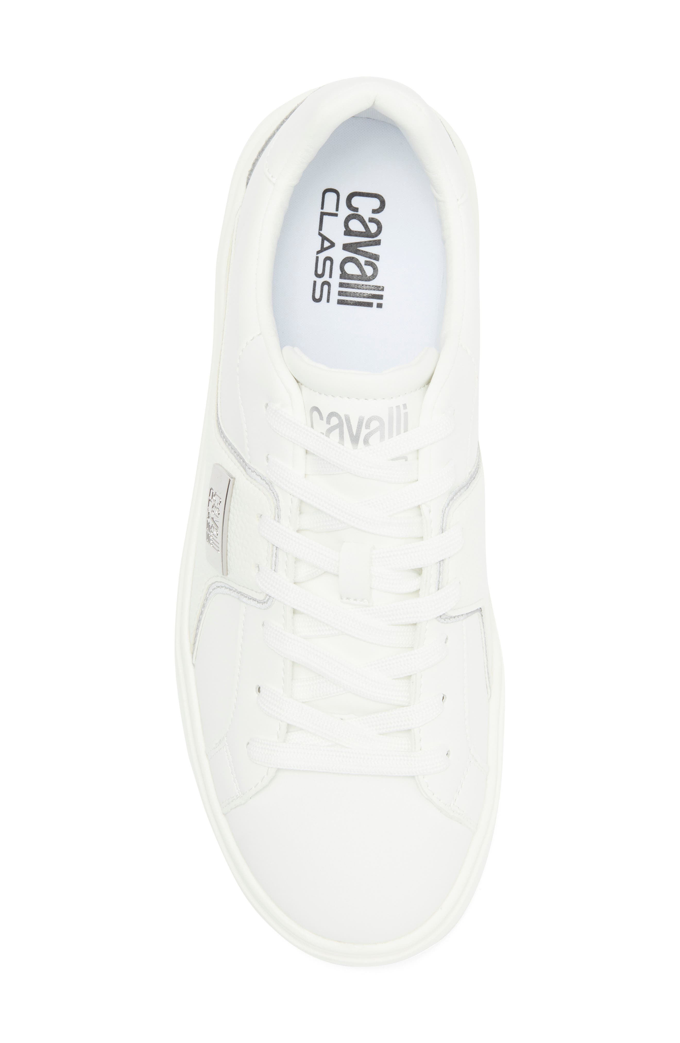 Metal Logo Low Top Sneaker, Alternate, color, WHITE/ GREY