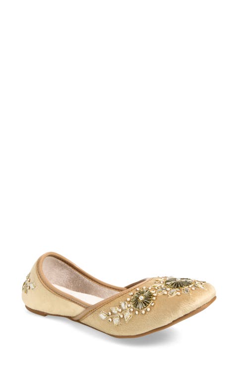 Whistledown Embroidered Jutti Flat (Women)