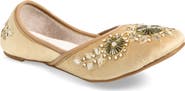 FUCHSIA Whistledown Embroidered Jutti Flat