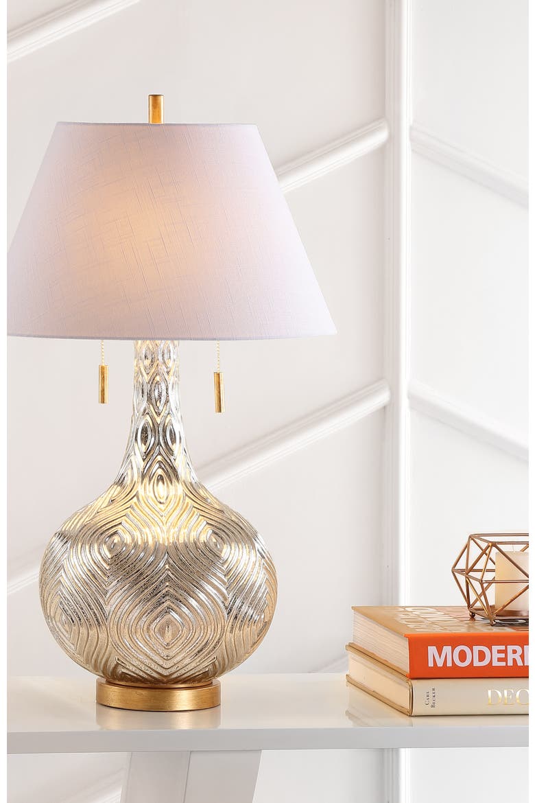 Highland 30.75" Gourd Glass LED Table Lamp, Mercury Silver/Gold, Alternate, color, Mercury Silver/Gold