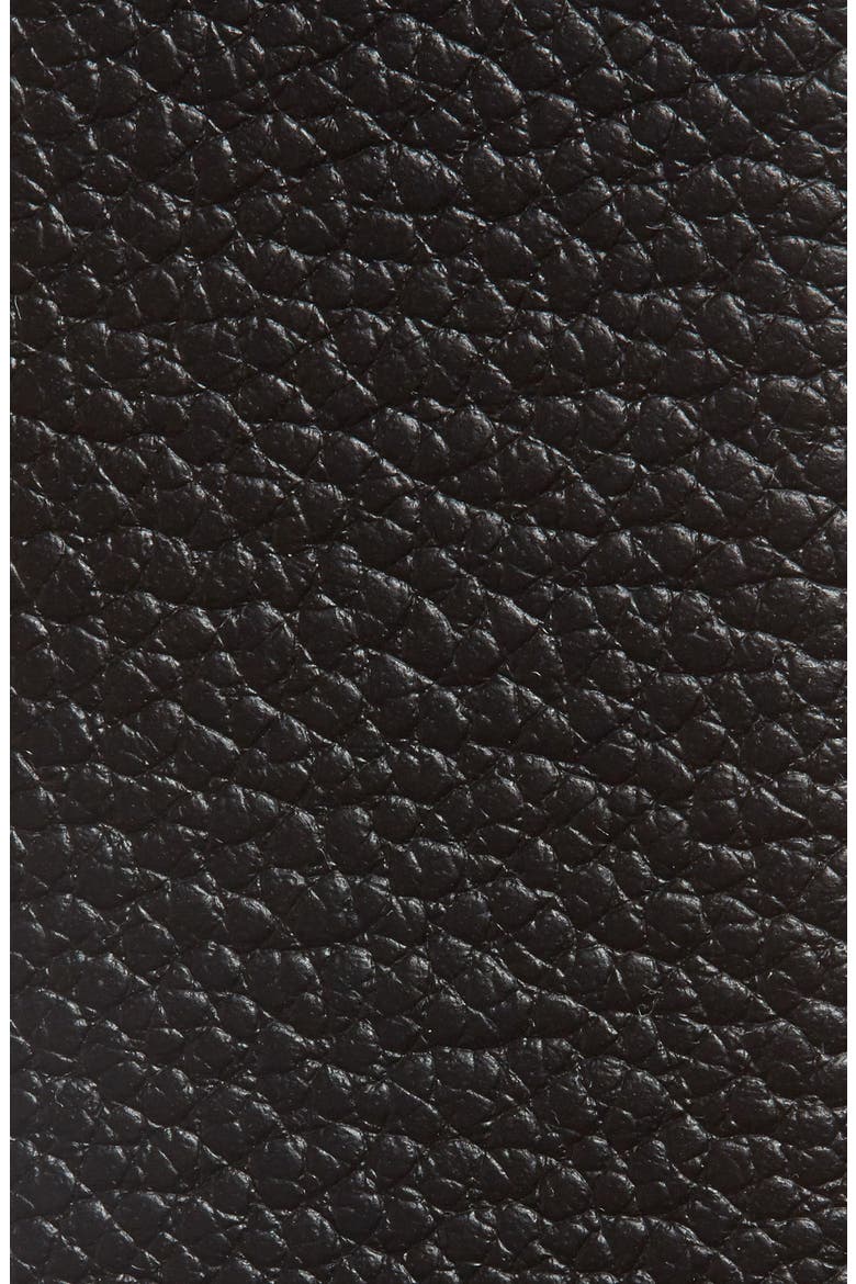 TB Monogram Leather Belt, Alternate, color, BLACK